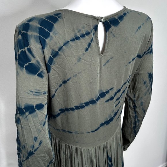 Anthropologie Green and Blue Maxi Dress - Picture 9 of 11